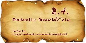 Moskovitz Anasztázia névjegykártya